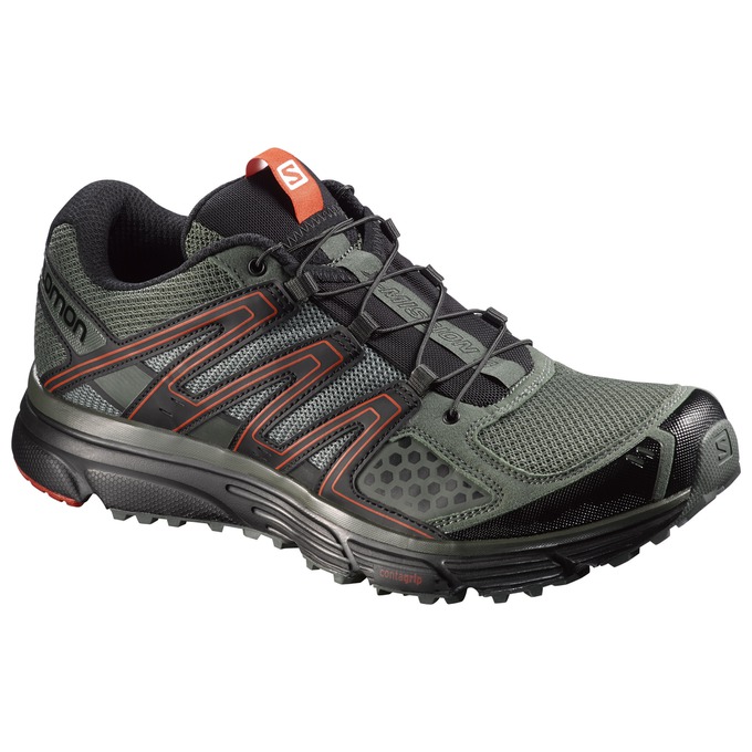 Chaussures De Trail Running Salomon Homme Vert Olive / Noir - Salomon X-MISSION 3 - France (3801-QKL